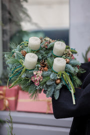 Weihnachtskranz mit Deko Grün 30cm